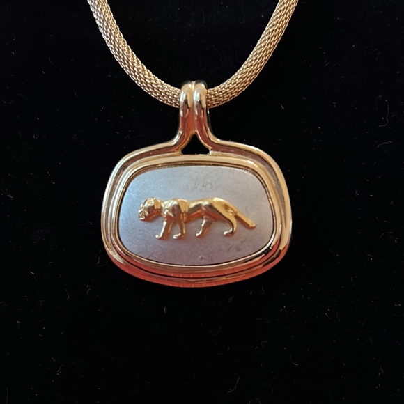 🎉HP🎉Vintage John Medeiros panther mesh necklace - Picture 2 of 5
